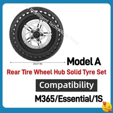 전동 스쿠터 뒷바퀴 키트 (솔리드 타이어 공기 주입식 및 디스크 브레이크 포함) M365 1S pro 부품 업그레, SIUKE 스쿠터 타이어 전동 뒷 휠 허브 디스크 브레