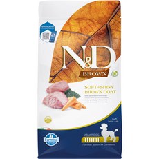 法米納 Farmina N&D BROWN 羊肉胡蘿蔔 棕毛護色 無穀狗糧 小顆粒, 1個, 2kg, 混合口味