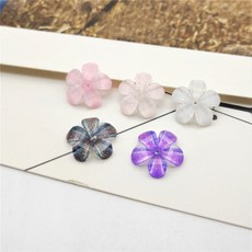 벚꽃 5개입 네일파츠 14x14mm 젤네일아트재료, 블루 (1055)