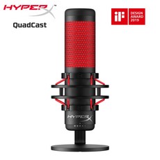 HyperX 쿼드캐스트 USB 콘덴서 게이밍 마이크 PC PS4 PS5 Mac용 진동 방지 충격 마운트 4 극 패턴 팝 필터, 2)SoloCast White