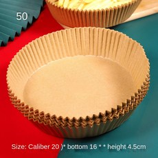 空氣炸鍋烘焙紙 48/100片圓形不粘內襯, 1個, 48pcs