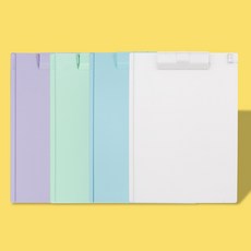 A4 파스텔 클립보드 판떼기 서류정리 4개세트, 1세트, 4색