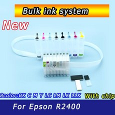 엡손 스타일러스 포토 R2400 용 CISS 잉크 시스템 ARC 칩 프린터 8 색 카트리지 T0591 -, 01 1 SET