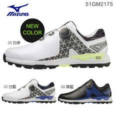 Mizuno Enerzy BOA高爾夫球鞋 (旋鈕/無釘) #51GM2175 零碼出清, 黑藍,25, 1個