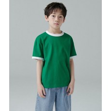 무신사 스탠다드 MUSINSA STANDARD KIDS 릴렉스드 링거 티셔츠 [아이리시 그린] MKCTS5K05-IE 418567