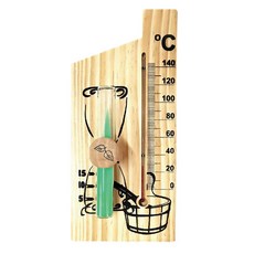 사무나실 원목 아날로그 온도계 실내 온습도계 탁상 겸용 내추럴, D타입 모래시계+온도, 1