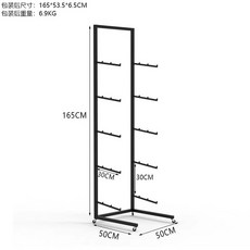심플 스키 거치대 걸이 철재 철제스노우보드랙 스노우보드 130X40X180 전시 스키샵, 1개