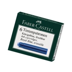 파버카스텔 만년필 카트리지 로얄블루 6개입 필기용잉크 잉크리필
