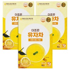 더조은 유자차 스틱 분말형, 3개, 30개입, 540g