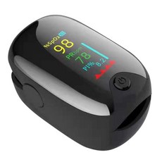 LED顯示指尖脈搏血氧測量儀 (居家運動用), 1個, 液晶款-黑色