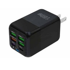 多孔充電器 PD 快充 USB 充電頭 適用於手機, 黑色-多口充電器, 1個