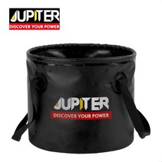 주피터 접이식 물통 30리터 세차버킷 캠핑 자바라 휴대용 낚시 두레박, 블랙, 30L