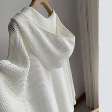 남자얇은 후드니트 펀칭 여름 남성용 반팔 얇은 아우터