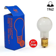 일광전구 미니크립톤 E17 25w 불투명(5개 묶음), 1개, 전구색