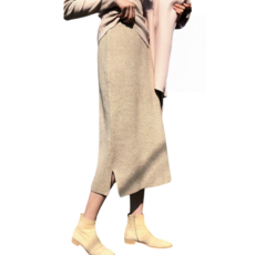 Makone 임산부치마 도톰한 H라인 스커트 임부 롱 스커트 옆트임 패션 심플