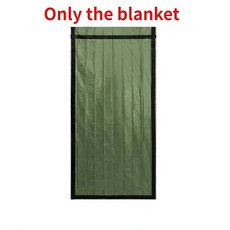 백패킹 침낭 방수 경량 열 비상 비비 색 생존 담요 가방 캠핑 하이킹 야외 활동 장비, Green Blanket, 1개