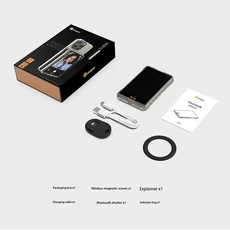 Fotorgear MS01 스마트 폰 Vlog 라이브 스트림 비디오 녹화 VS KingMa PH01 용 무선 자기 셀카 모니터 화, 01 은