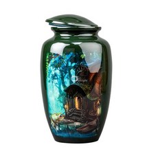 인간 유골을 위한 완전 화장 항아리 성인 남성 여성 및 남 Outright Cremation Urns for Human Ashes Adult Male Cremation Urn, 생선과 오두막, 성인 250파운드