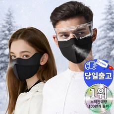 파티마 방한 마스크 겨울 기모 안면 스키 스포츠 등산 자전거, 1개, 브라운
