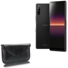 소니 엑스페리아 L4와 호환되는 박스웨이브 케이스 - 엘리트 가죽 메신저 파우치 합성 커버 봉투 디자인 제트 블랙