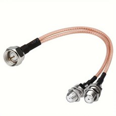 RG316 케이블 동축 방향 듀얼 결합기 RG6 TV RF어댑터 75OHM 분배기 안테나 F형, 100 개 및 위의, 라인 커넥터, 30CM RG316, 1개