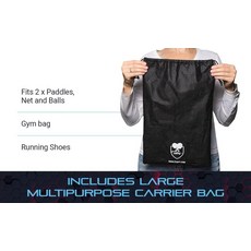 T2Spin 모든 테이블을 위한 프리미엄 접이식 탁구 네트 - 휴대용 클램프가 있는 핑퐁 액세서리 대형 보관 가방 포함