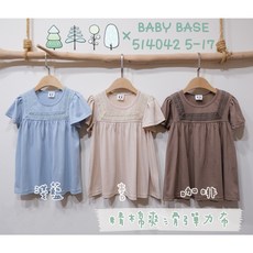 日系風格女童短袖上衣 蕾絲滾邊 娃娃裝