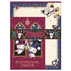 莫莫日貨 日本製 正版 2025 9月新品 憂傷馬戲團 深情馬戲團 信紙組 信封信紙組 LH84501, 1個