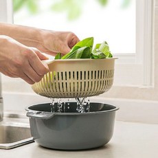 두망채소바구니 주방플라스틱 물빠짐소쿠리 소형, 퍼플