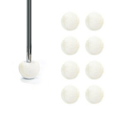 KI 에코비 얇은다리 미니 테니스공 의자발커버 8P, 화이트