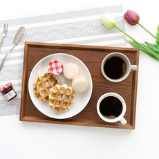 국산 우드 트레이 애쉬 나무 손잡이홈 논슬립형 쟁반, 애쉬손잡이홈, 1개