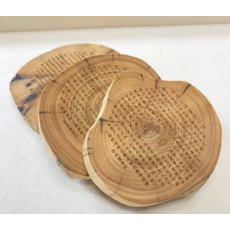 天然木質圓片 DIY手作材料 原木木片 圓形木塊 木工藝品，多種尺寸可選，手工藝愛好者必備, 隨機出貨, 1個