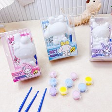 [아띠엘] 산리오 캐릭터 인형 페인팅 DIY 그리기 색칠놀이 물감놀이 미술 집콕놀이 어린이 초등학생, 1개, 쿠로미