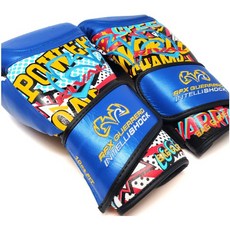 部落運動 RIVAL 頂級對練拳套 漫畫風格 限量版 拳擊訓練專用, 藍色漫畫版,10OZ, 1個