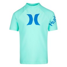 Hurley 남아용 UP 업F 50+ 래쉬가드 오로라 그린. S 208422, Aurora Green, Small