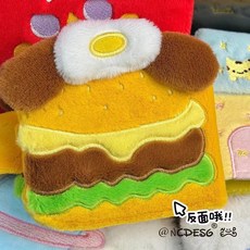 可愛漢堡毛絨卡冊 一宮格活頁拍立得相冊 愛豆專輯小卡追星收納, 一宮格高清內頁【10張】,新品限時丨收貨還返2元