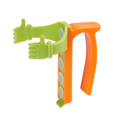 易拉罐吸管蓋 新品 帶防溢式杯蓋吸管易拉罐支架 易拉罐封口蓋 硅膠吸管罐蓋, 綠橙—易拉罐支架, 1個