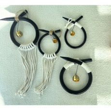 모모커머스 소 코뚜레 문종 현관종 손님알림 도어벨 인테리어 장식품, 혼합색상