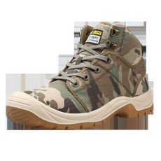 台灣製勞保鞋 工作鞋 牛皮輕量鋼頭安全鞋 舒適透氣耐磨防滑工作鞋工地安全防護首選, 022迷彩, 1個