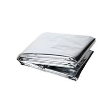 緊急保溫毯，超輕量高反光，防水防風多功能，戶外安全必備, 銀, 1個