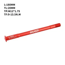 MUQZI MTB 스루 액슬 도로 자전거 12mm 허브 스루 액슬 12x100 12x142 12x148 허브 꼬치 M12x1.75 122 166, 02 L180 M12x1.75 TL20