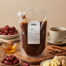 슈퍼마마 대추생강청 파우치 수제청 과일청 대추청 생강청 대추차 생강차 홈카페, 1개, 1개입, 1000g