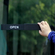 CLOSED 매장 영업시간안내판 팻말 오픈클로즈 레스토랑 슬라이딩, B. 검은색