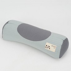 사계절 휴대용 낮잠 경추베개 양면 스트라이프 원형 메밀 베개, 1개, 사진색