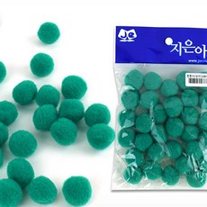 유아 만들기 폼폼이 20mm 초록 유치원 어린이집, 1개