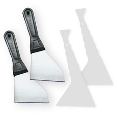 JG철물스토어 (정품) 국산 (철헤라) 칼헤라 2개 뿔헤라 2개 (플라스틱 헤라) 묶음구성, 1세트