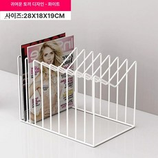 철제 간이 책꽂이 탁상용 책상용 책장 수납 선반, 화이트