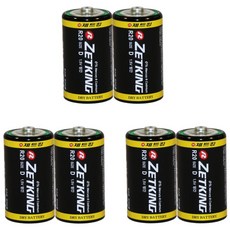 제트킹 망간 D형 건전지 / R20, 6개입, 1개