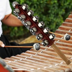 크리스마스 핸드 썰매 벨 견고하고 컴팩트하며 신뢰할 악기 타악기 셰이커 래틀, 1개, 기본