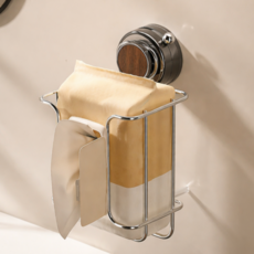 허니앤코 무타공 강력흡착식 물티슈 케이스, 1개, 브라운